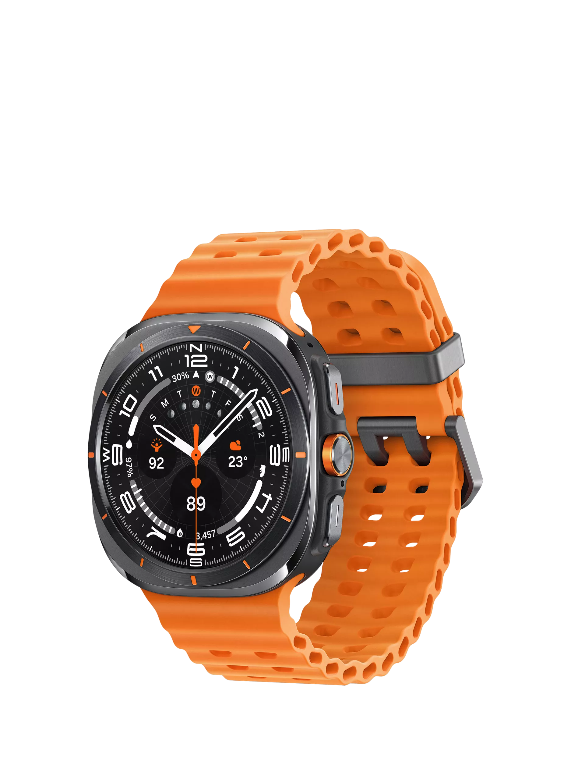 Samsung Galaxy Watch Ultra (2025), Bluetooth & 4G Cellular, 47mm, Galaxy AI, Titanium with Silicone Strap, Titanium Grey