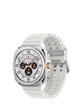 Samsung Galaxy Watch Ultra (2025), Bluetooth & 4G Cellular, 47mm, Galaxy AI, Titanium with Silicone Strap, Titanium White