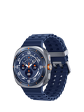 Samsung Galaxy Watch Ultra (2025), Bluetooth & 4G Cellular, 47mm, Galaxy AI, Titanium with Silicone Strap, Titanium Blue