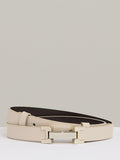 Reiss skinny leather belt metal hardware 2.4cm wide, UK version