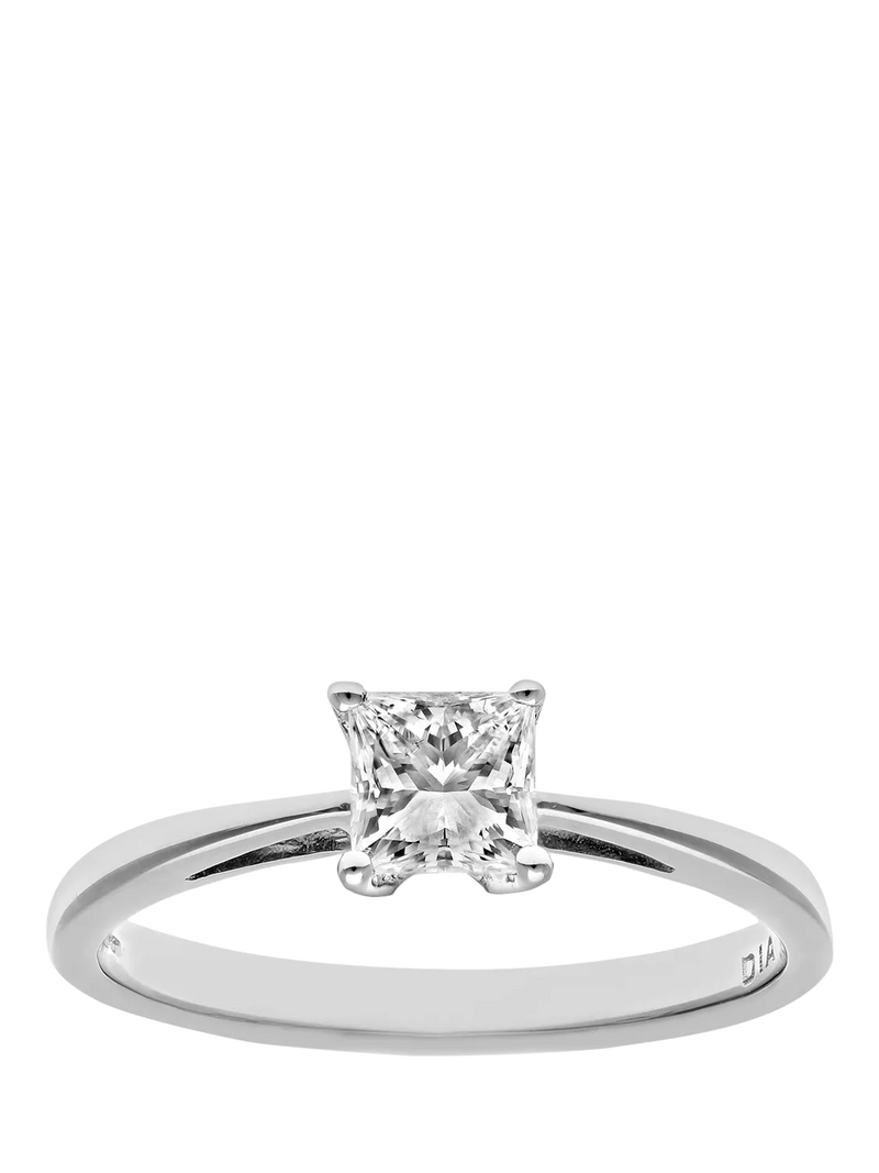 Mogul 18ct white gold princess diamond ring - British product
