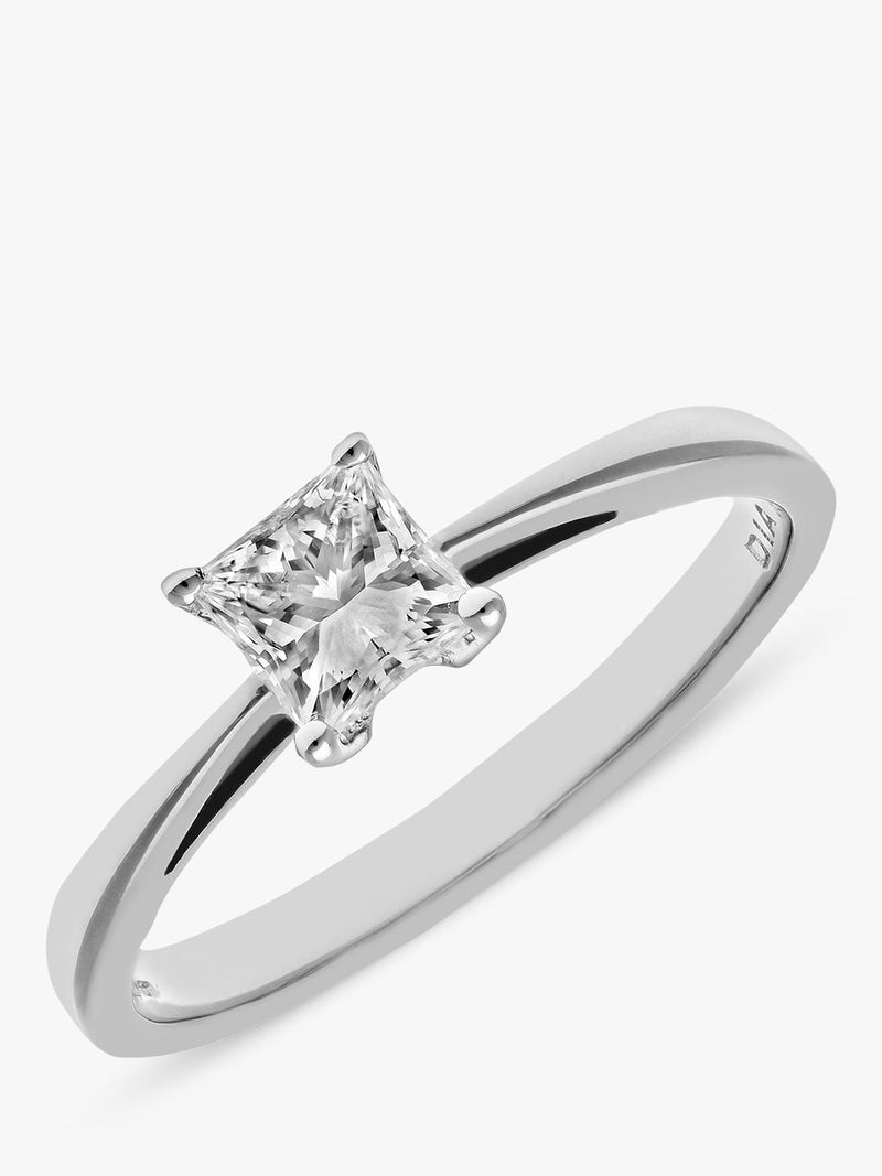 Mogul 18ct white gold princess diamond ring - British product