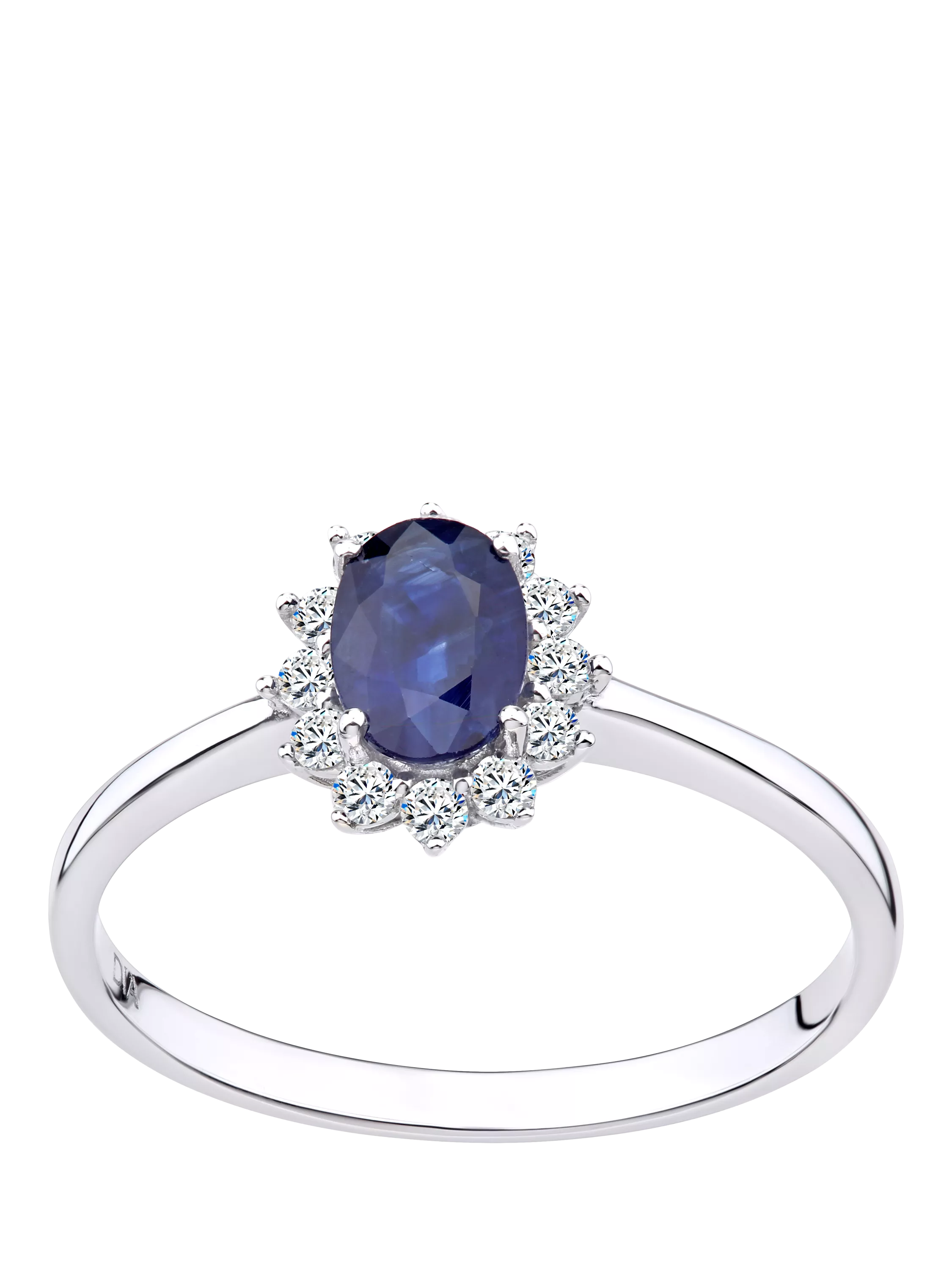 Mogul oval sapphire diamond ring 18ct, imported from the UK