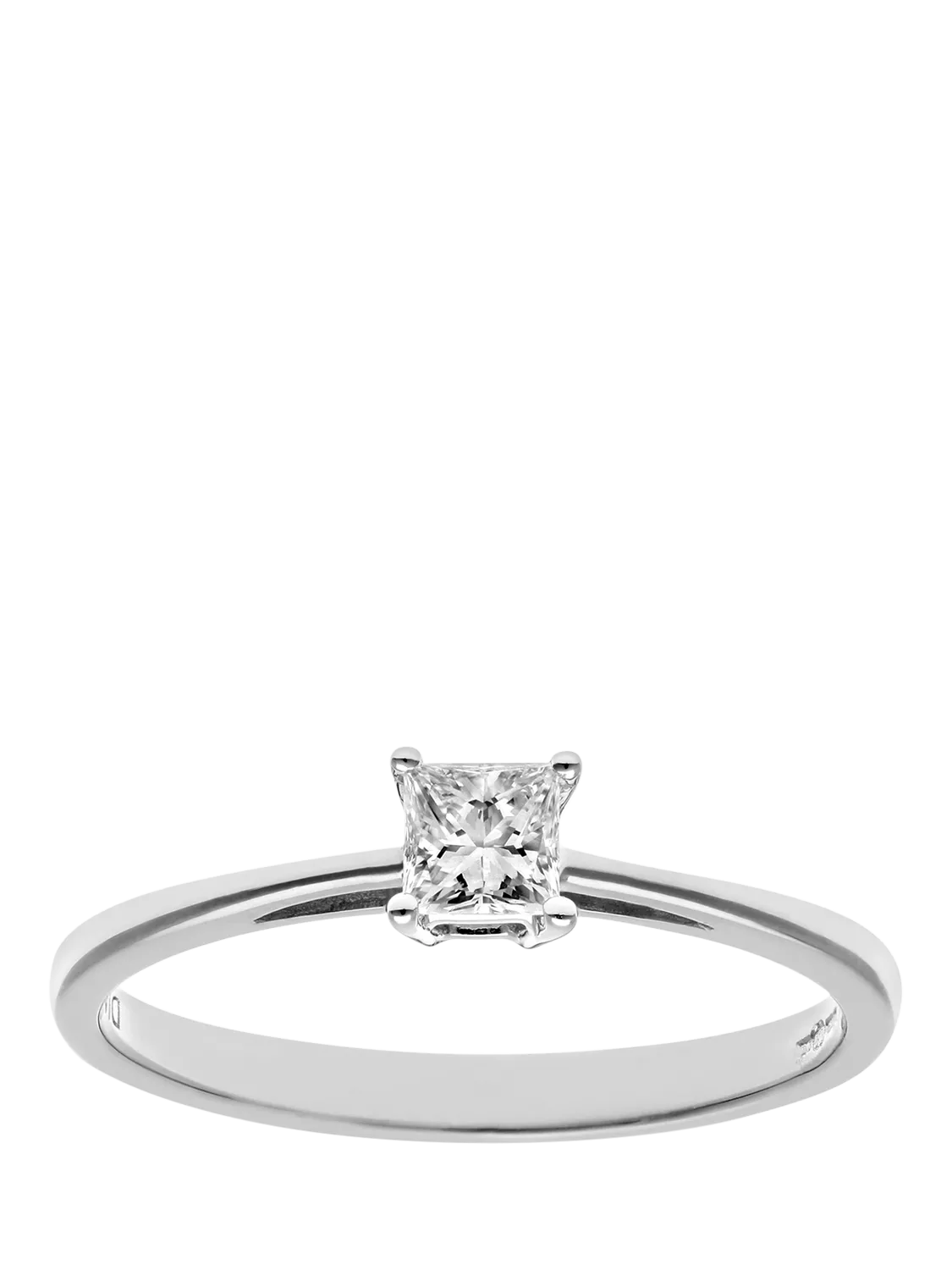 Mogul princess cut diamond engagement ring 18ct white gold 0.25 carat - British product