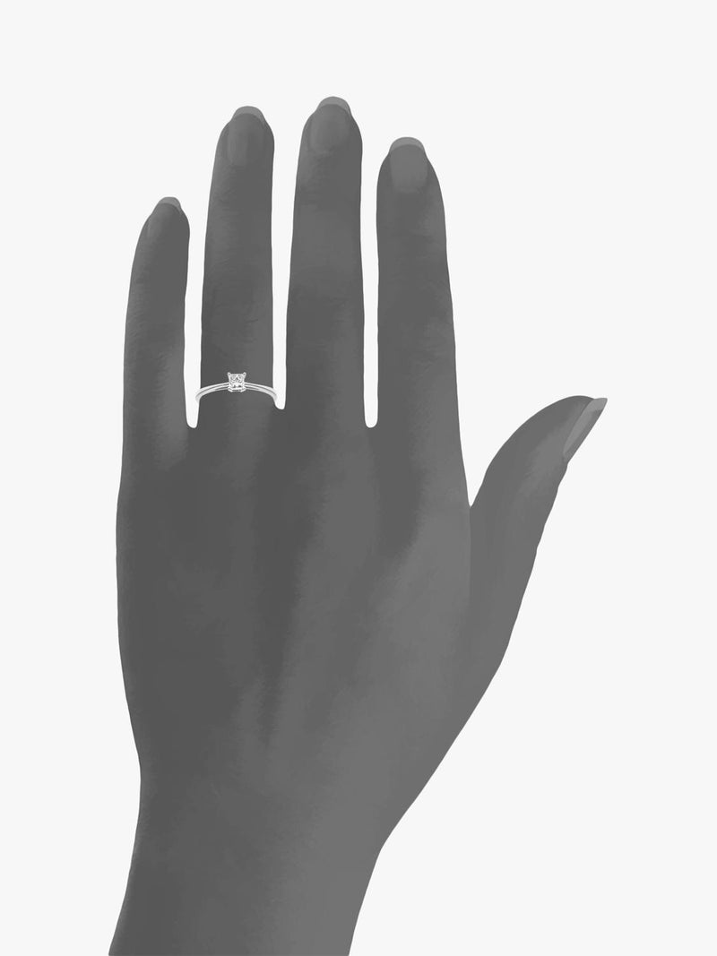 Mogul princess cut diamond engagement ring 18ct white gold 0.25 carat - British product