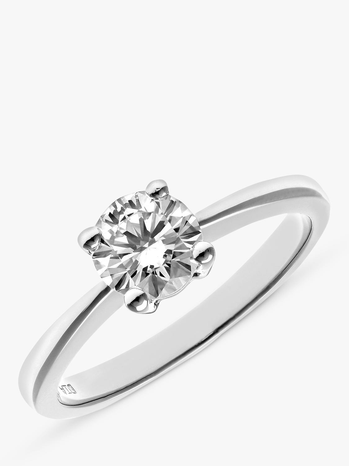 Mogul 18ct white gold diamond engagement ring 0.75 carat (British brand)