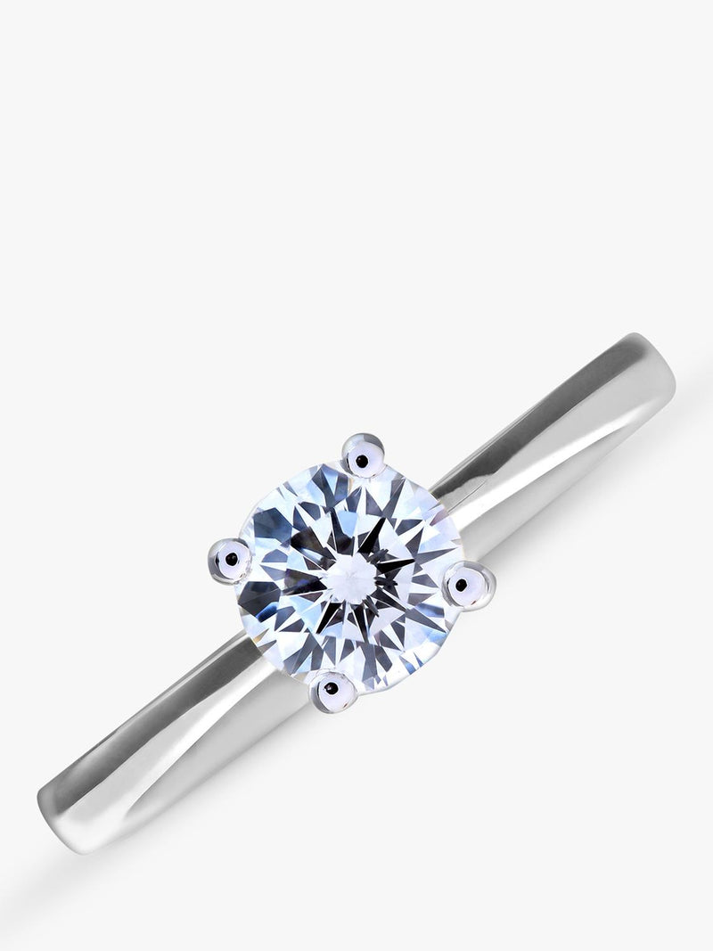 Mogul 18ct white gold diamond engagement ring 0.75 carat (British brand)