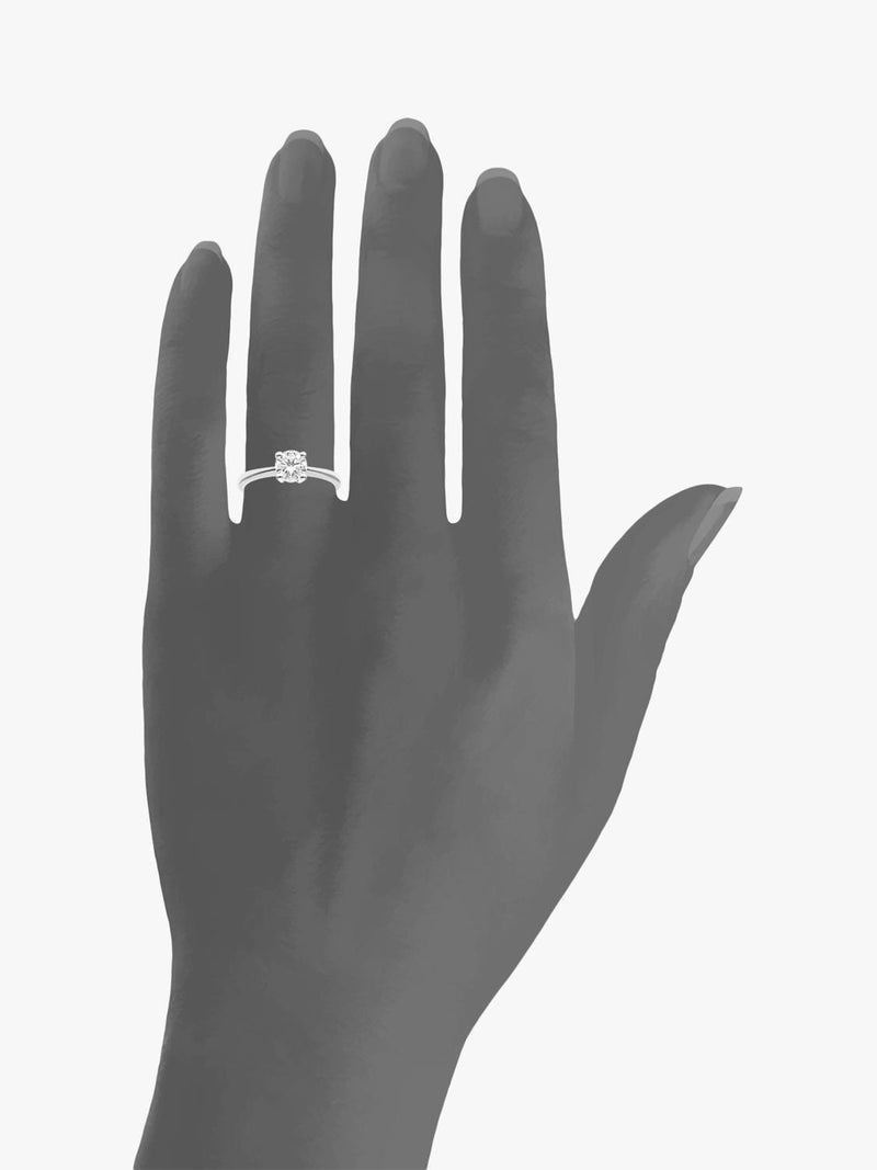 Mogul 18ct white gold diamond engagement ring 0.75 carat (British brand)