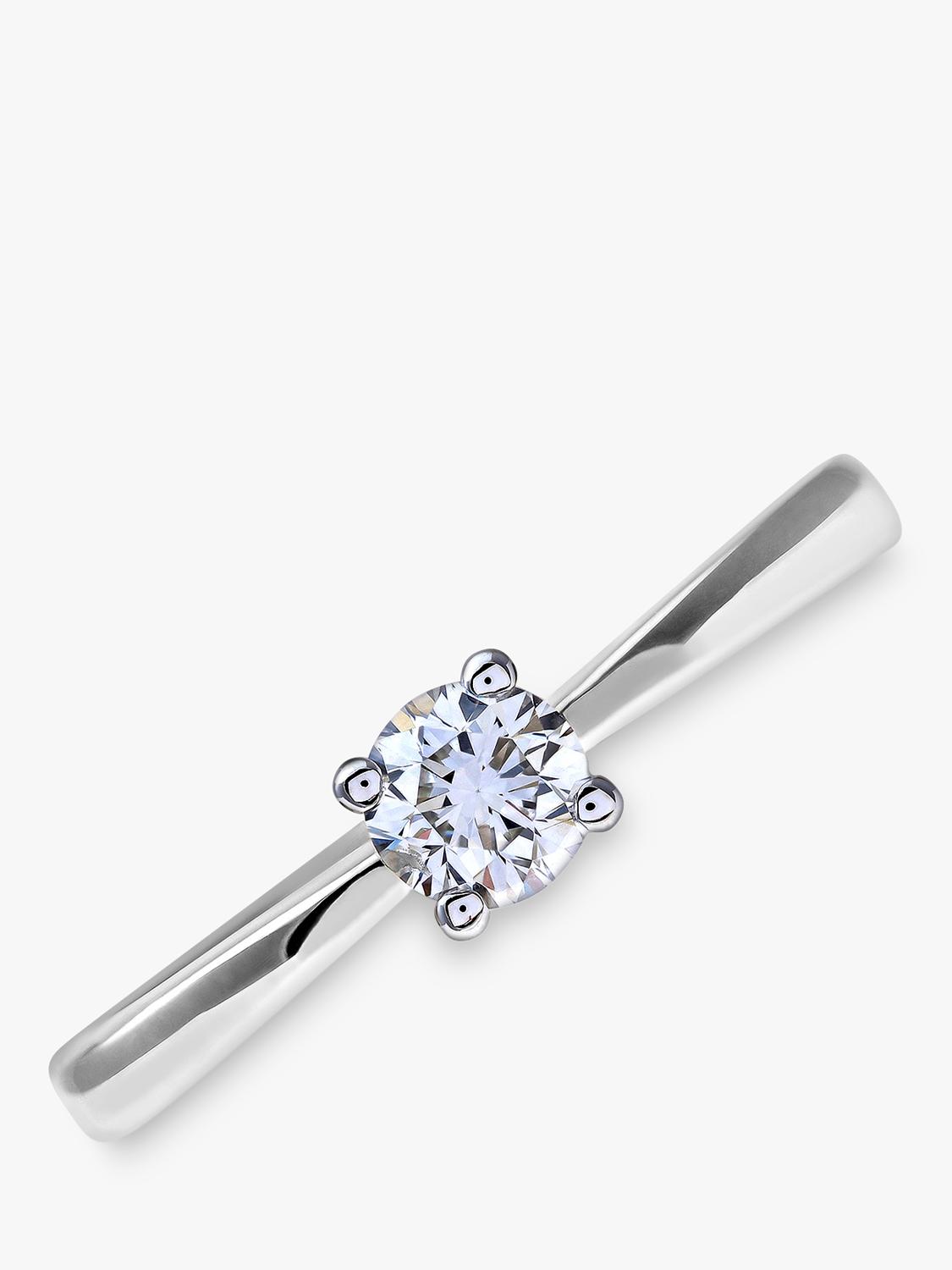 Mogul 18ct white gold diamond engagement ring (British brand)
