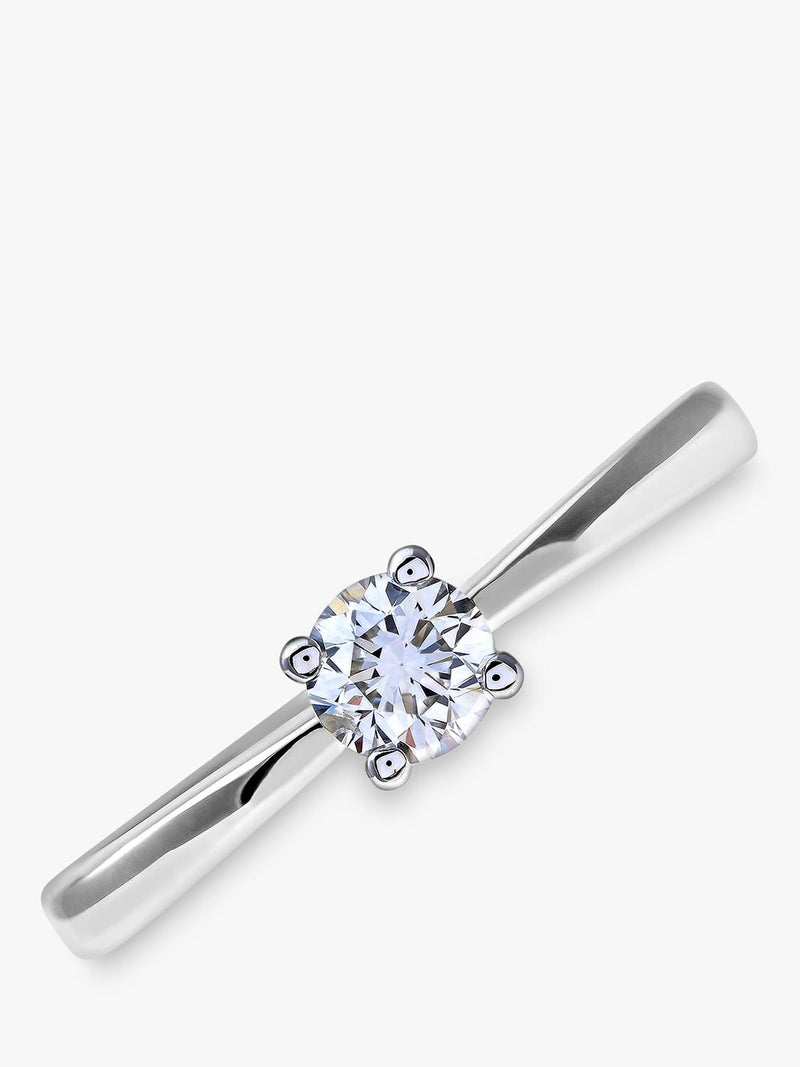 Mogul 18ct white gold diamond engagement ring (British brand)