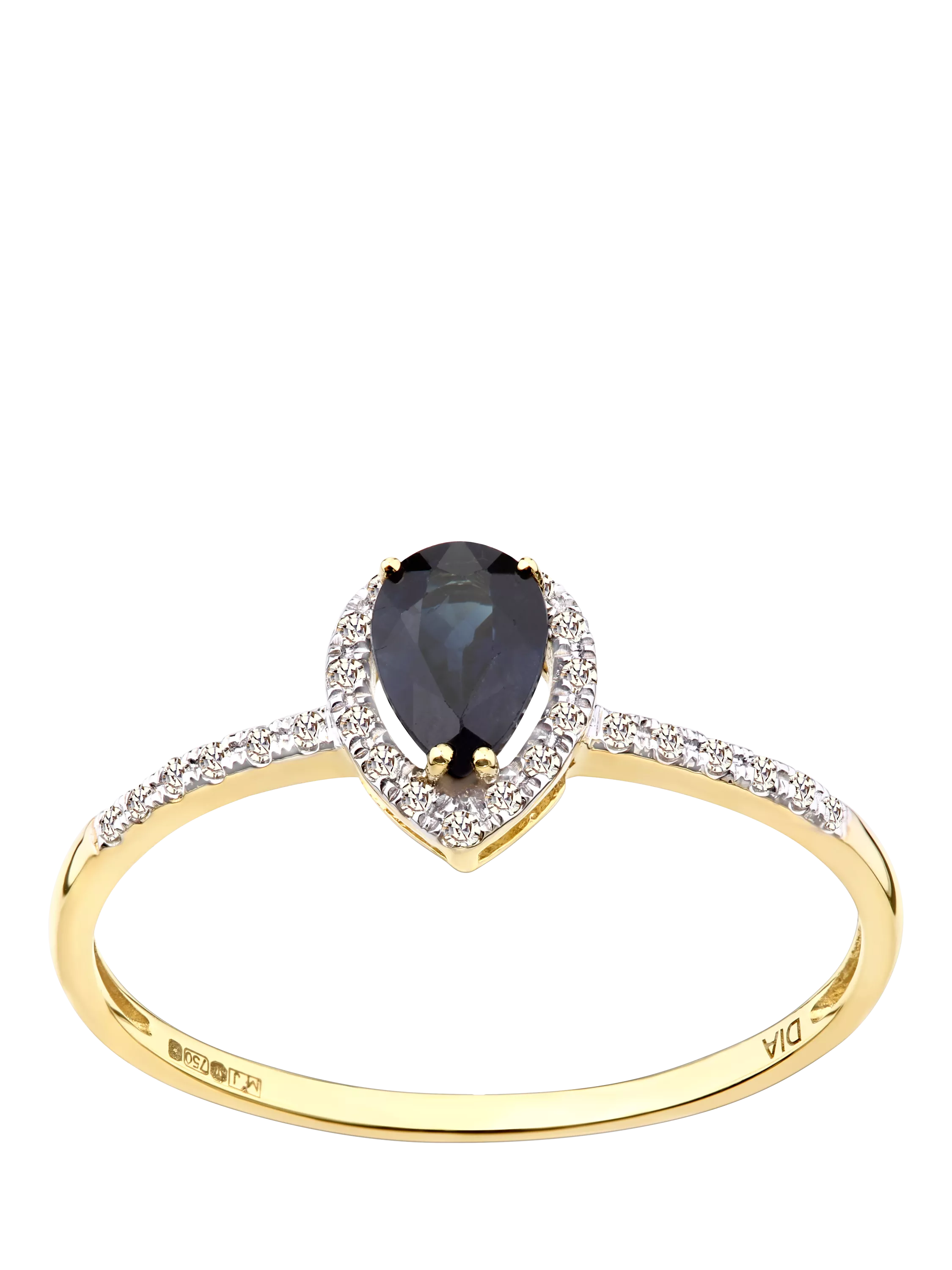 Mogul 18ct yellow gold sapphire and diamond ring (British brand)