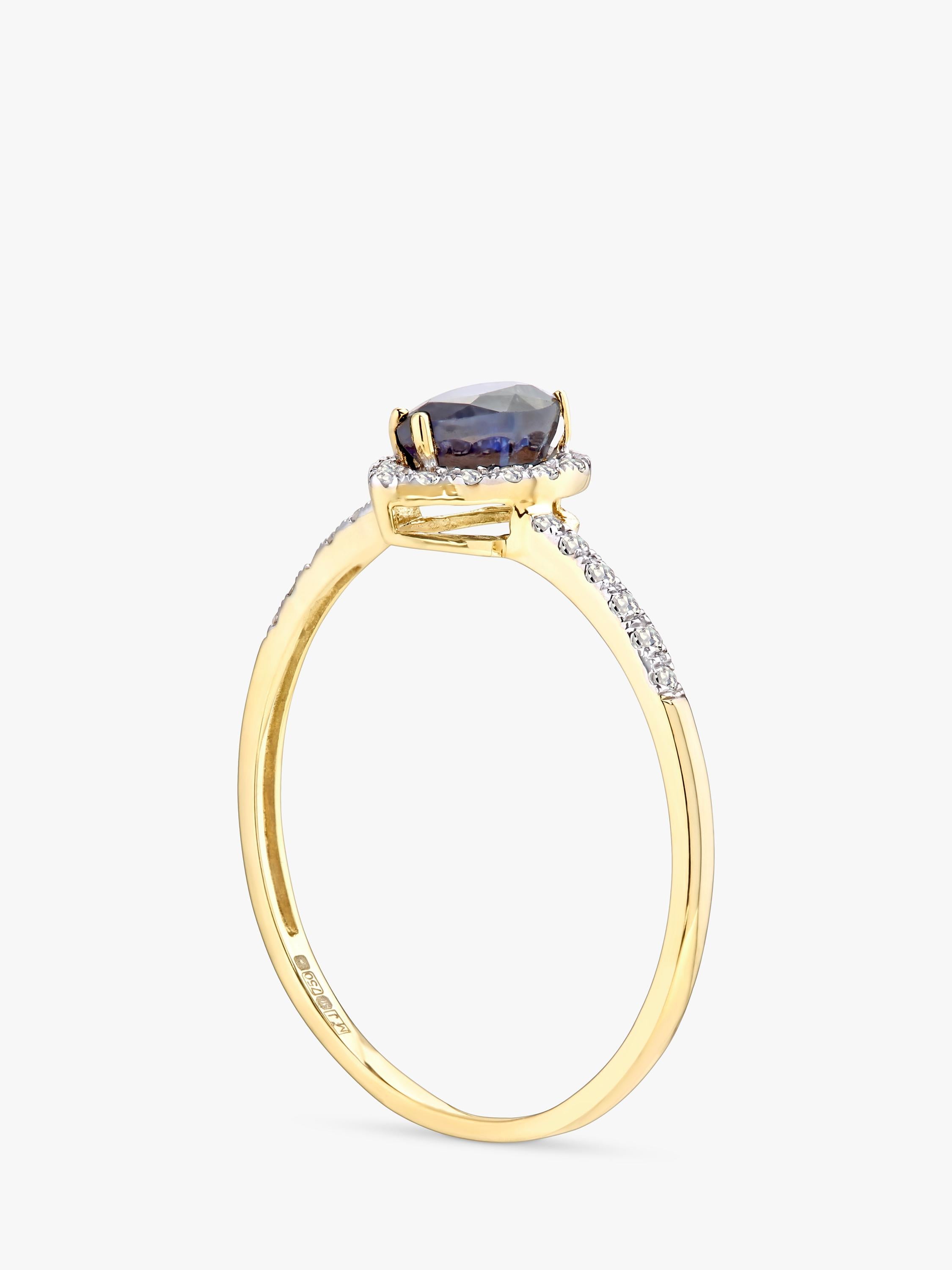 Mogul 18ct yellow gold sapphire and diamond ring (British brand)