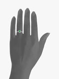 Mogul emerald diamond ring 18ct white gold British brand