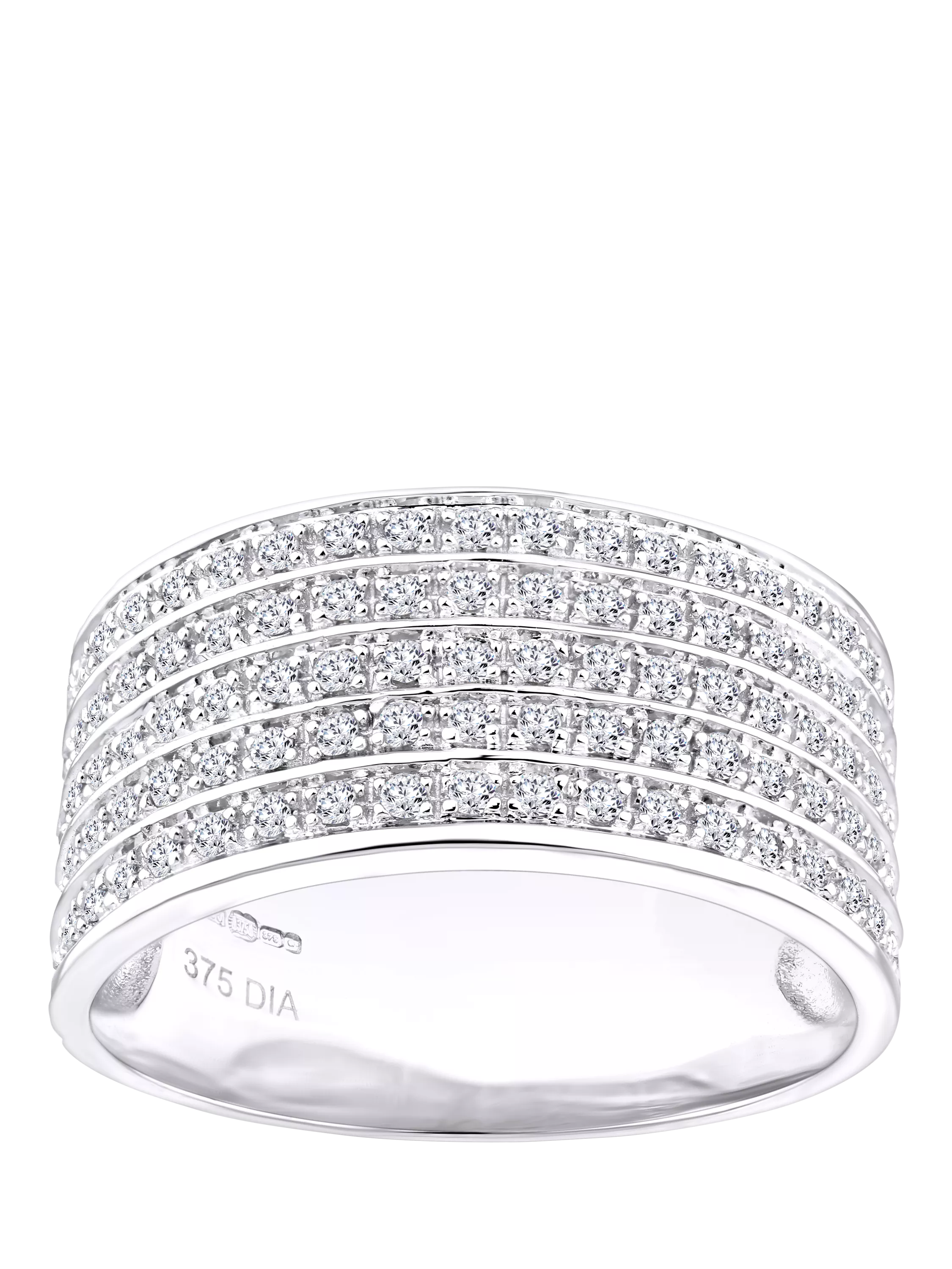 Mogul diamond eternity ring multirow 0.50ct white gold - British product