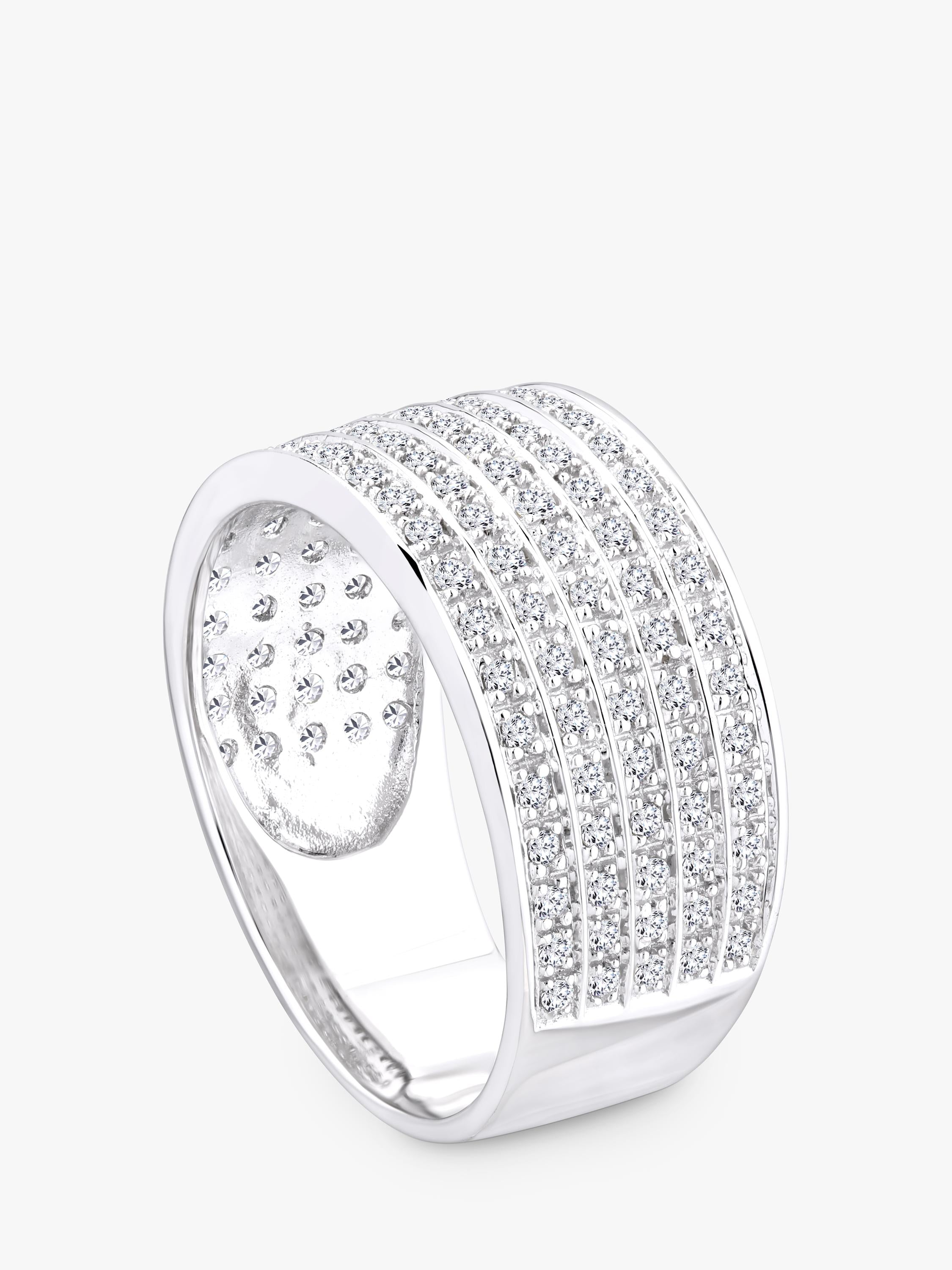 Mogul diamond eternity ring multirow 0.50ct white gold - British product