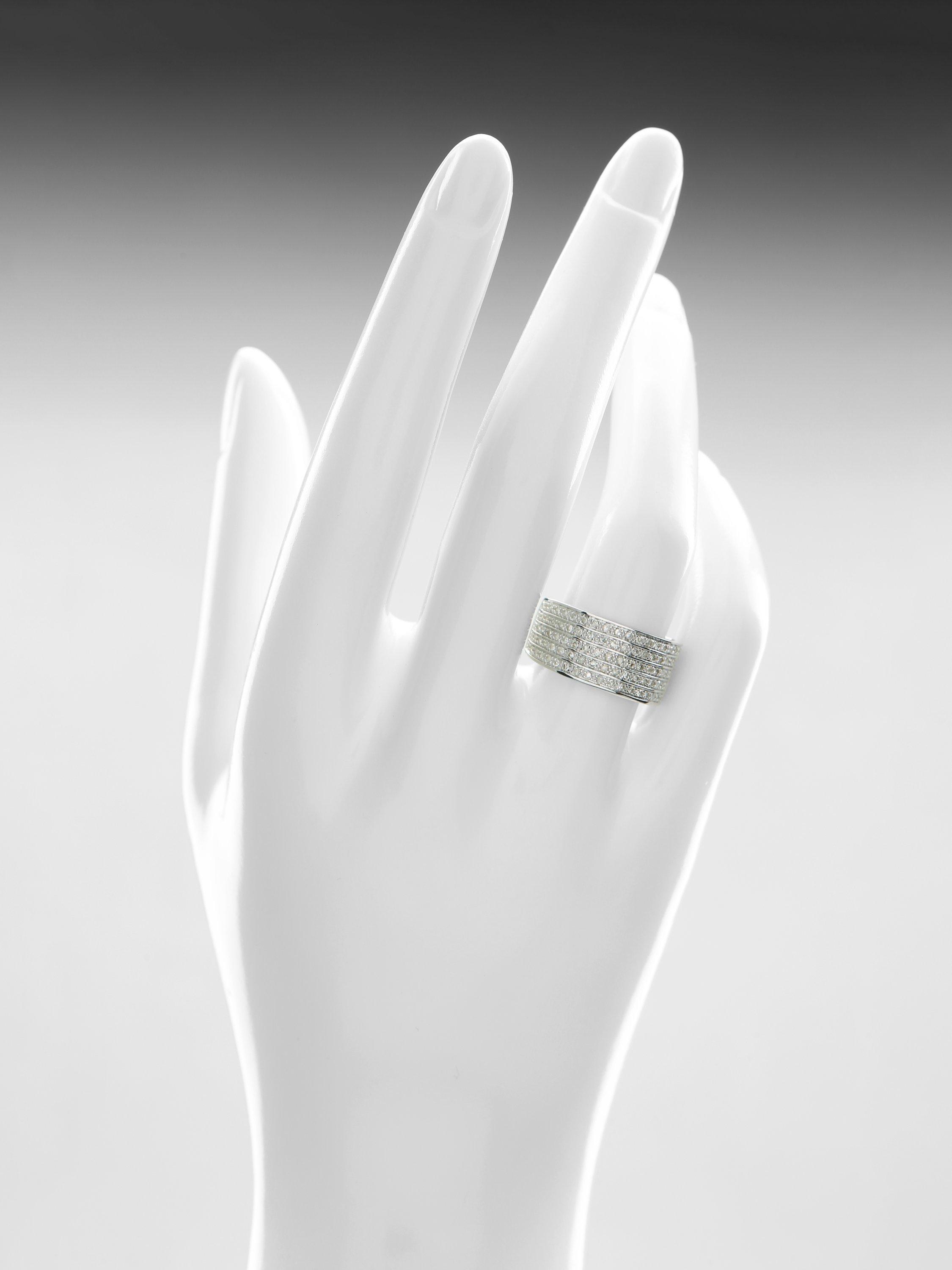 Mogul diamond eternity ring multirow 0.50ct white gold - British product