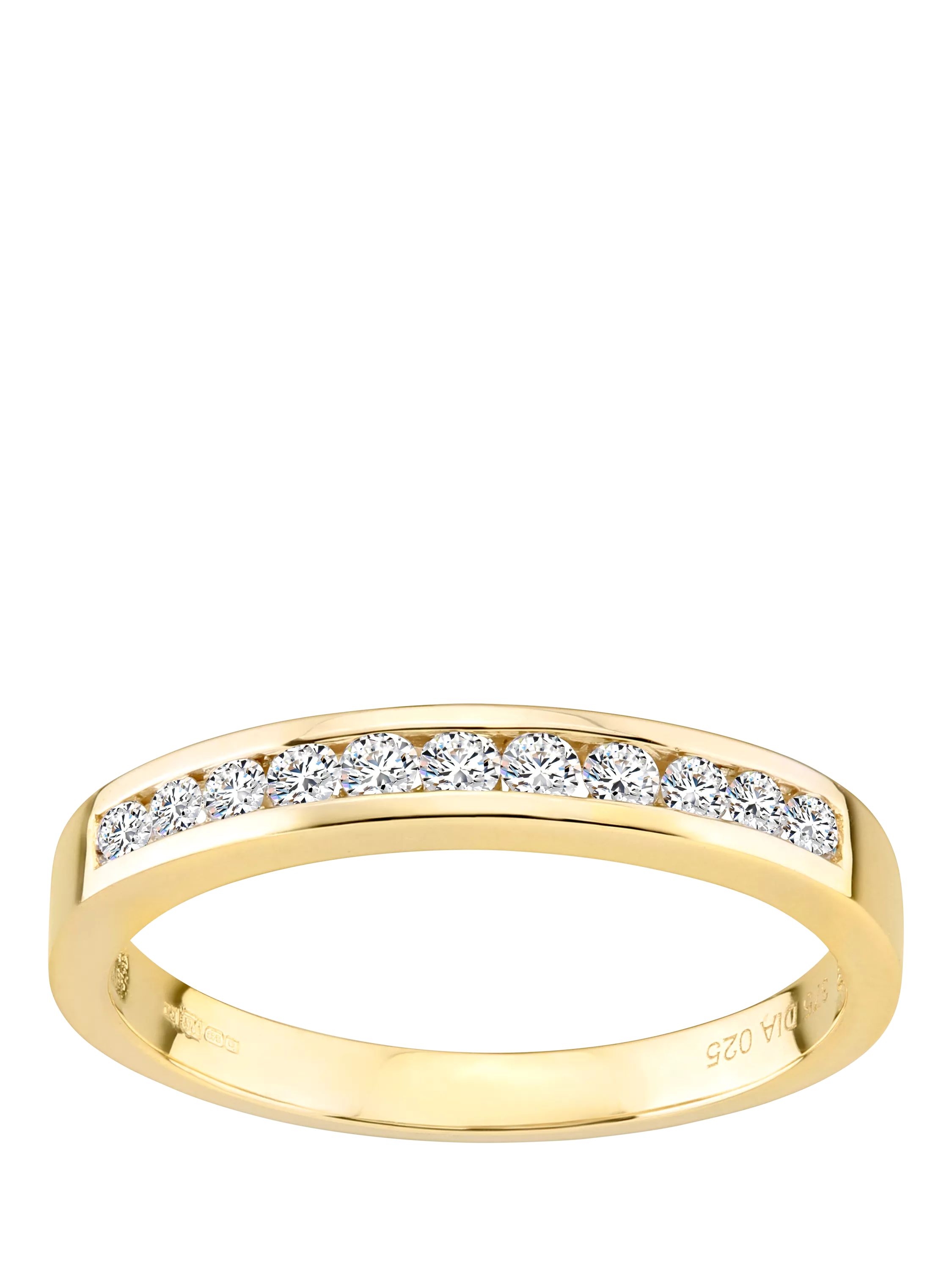 Mogul eternity ring 9ct yellow gold diamond 0.25ct, imported from the UK