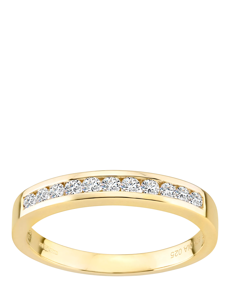 Mogul eternity ring 9ct yellow gold diamond 0.25ct, imported from the UK