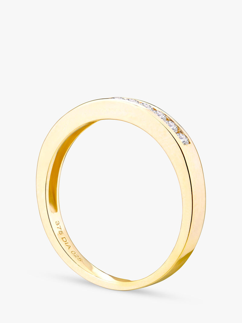 Mogul eternity ring 9ct yellow gold diamond 0.25ct, imported from the UK