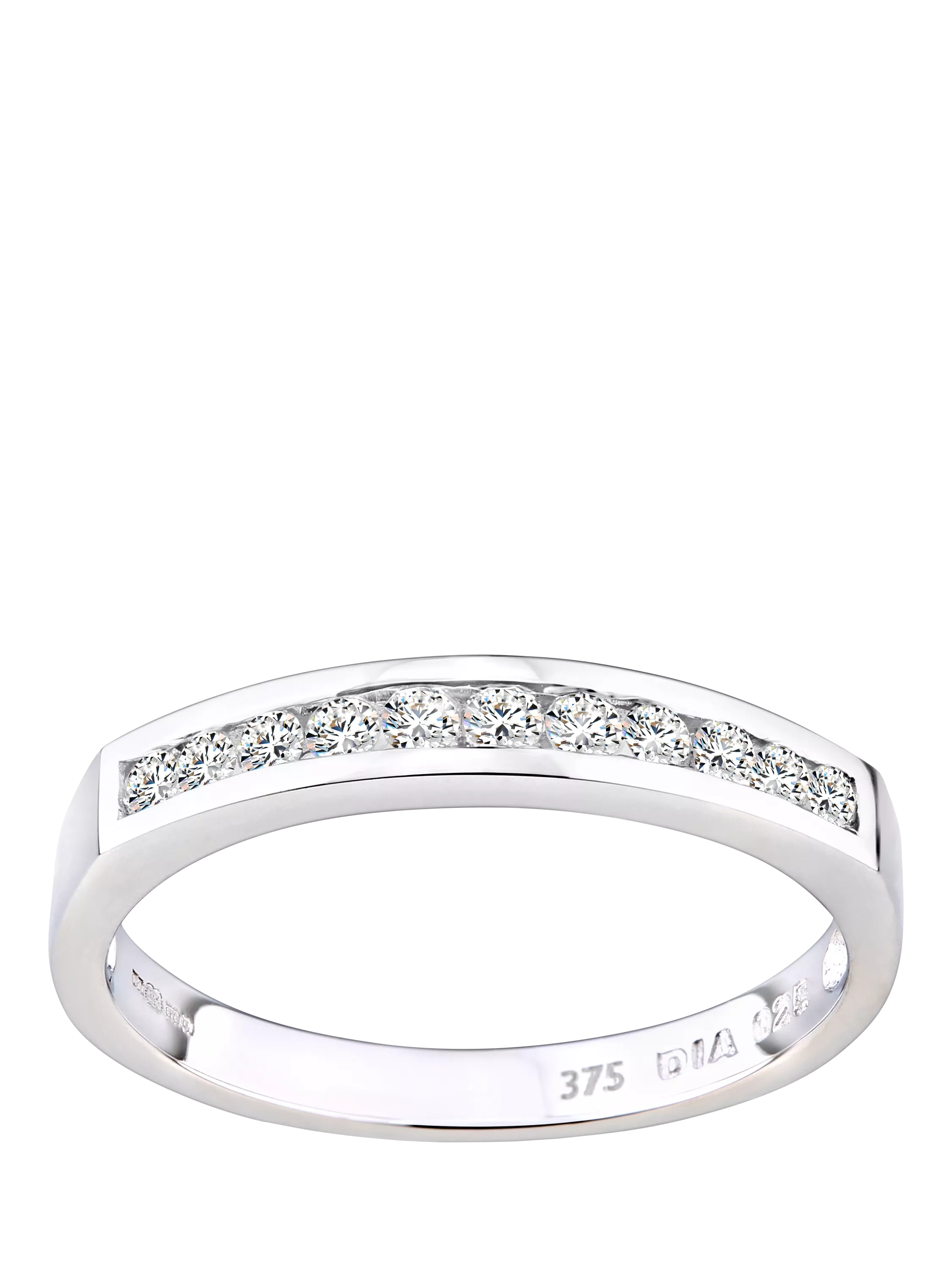 Mogul 9ct white gold diamond eternity ring, imported from the UK