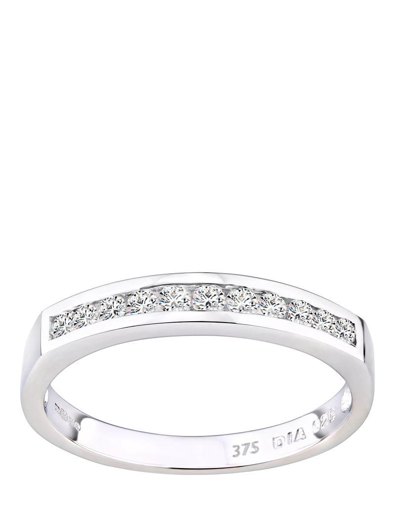 Mogul 9ct white gold diamond eternity ring, imported from the UK