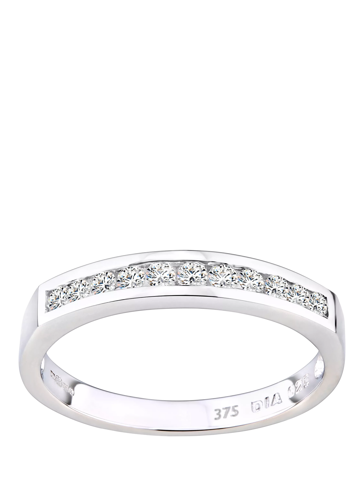 Mogul 9ct white gold diamond eternity ring, imported from the UK