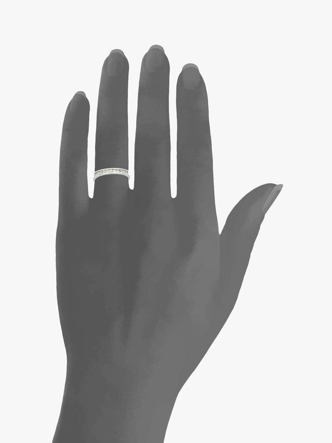 Mogul 9ct white gold diamond eternity ring, imported from the UK