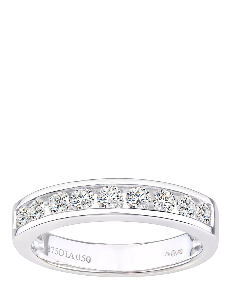 Mogul diamond eternity ring 9ct white gold, imported from the UK