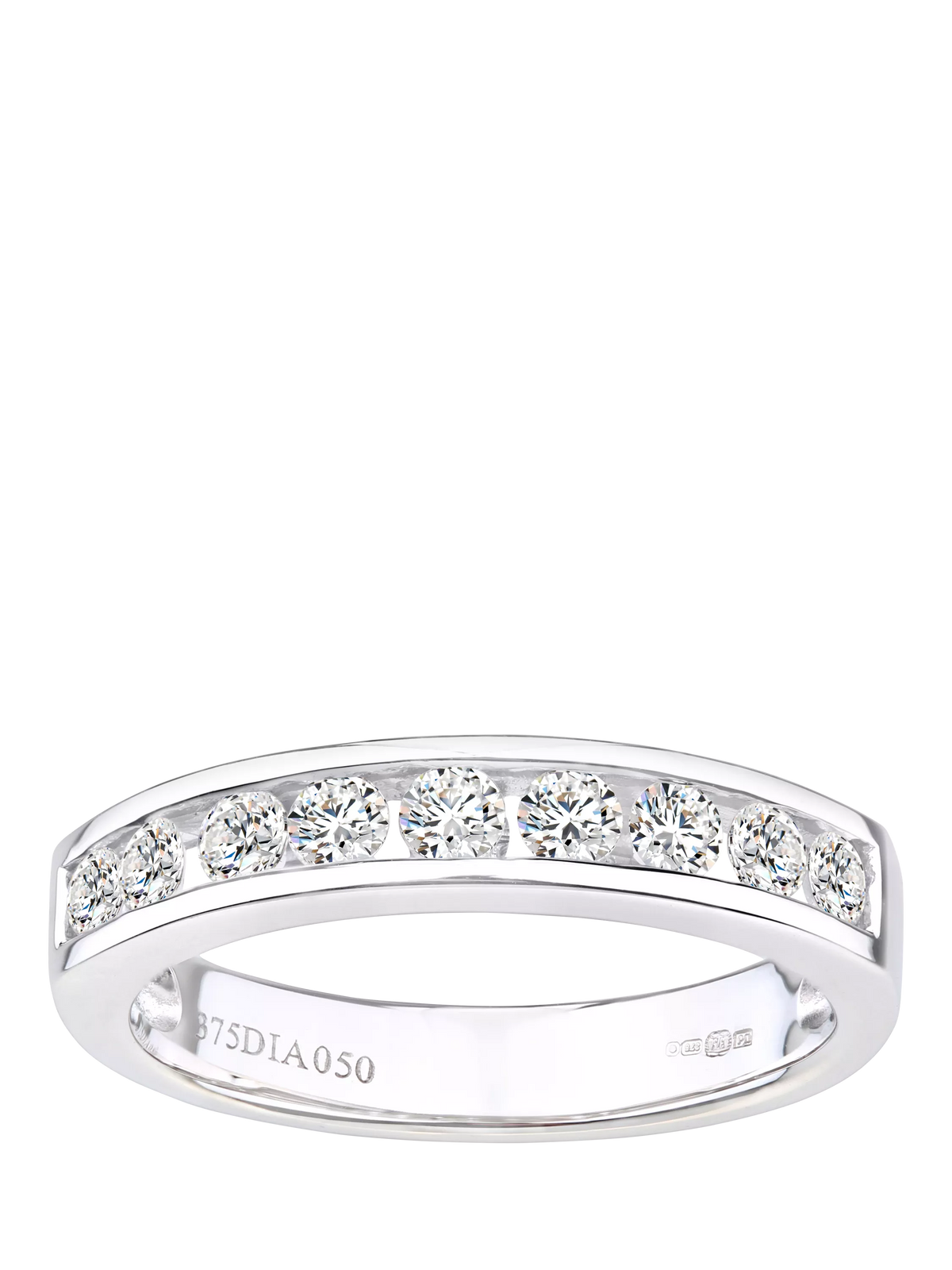 Mogul diamond eternity ring 9ct white gold, imported from the UK