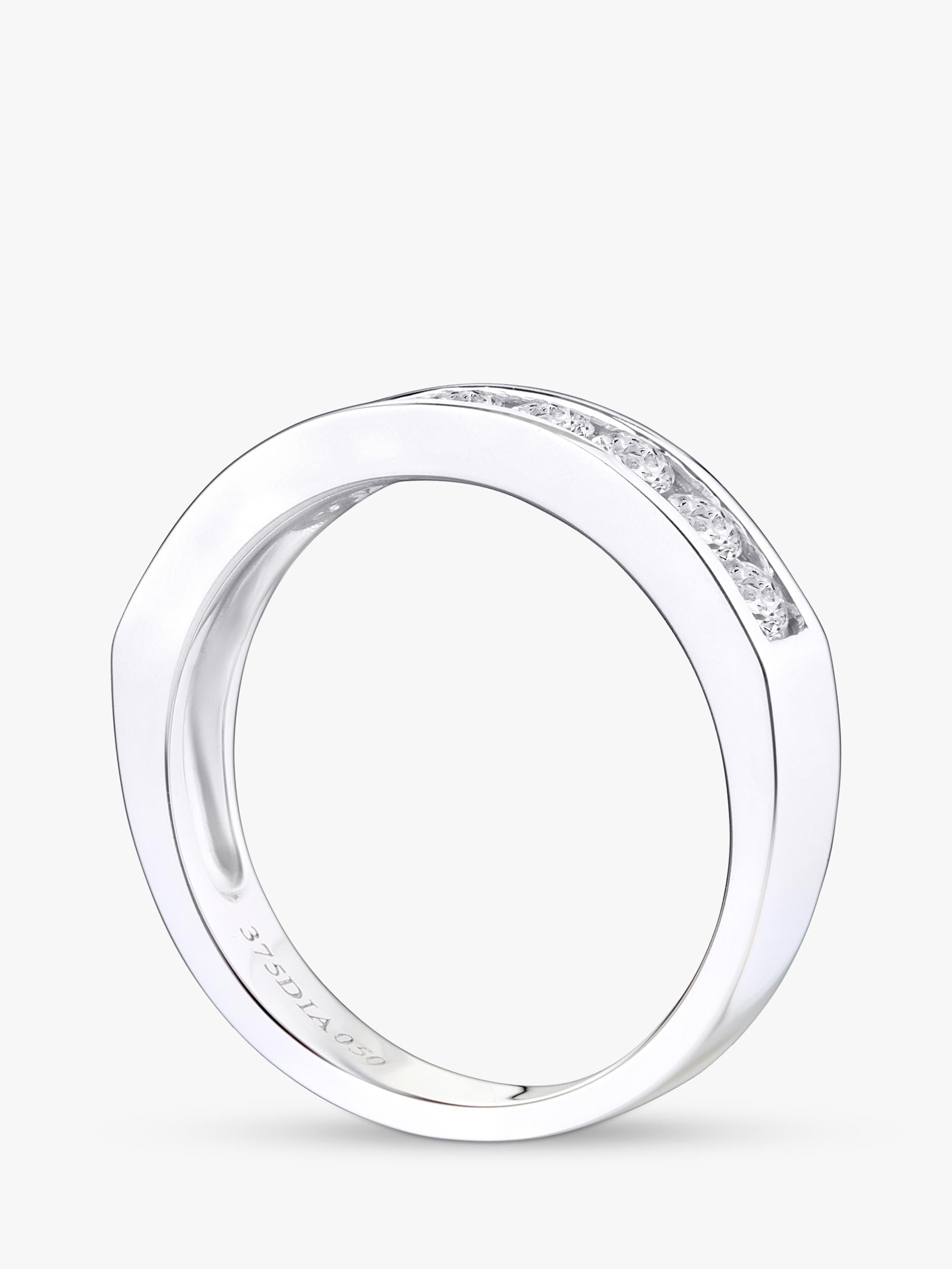 Mogul diamond eternity ring 9ct white gold, imported from the UK