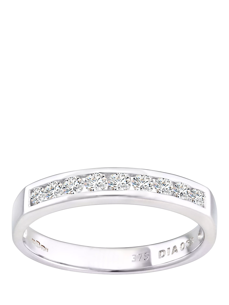 Mogul diamond eternity ring 9ct white gold 0.33 carat, imported from the UK