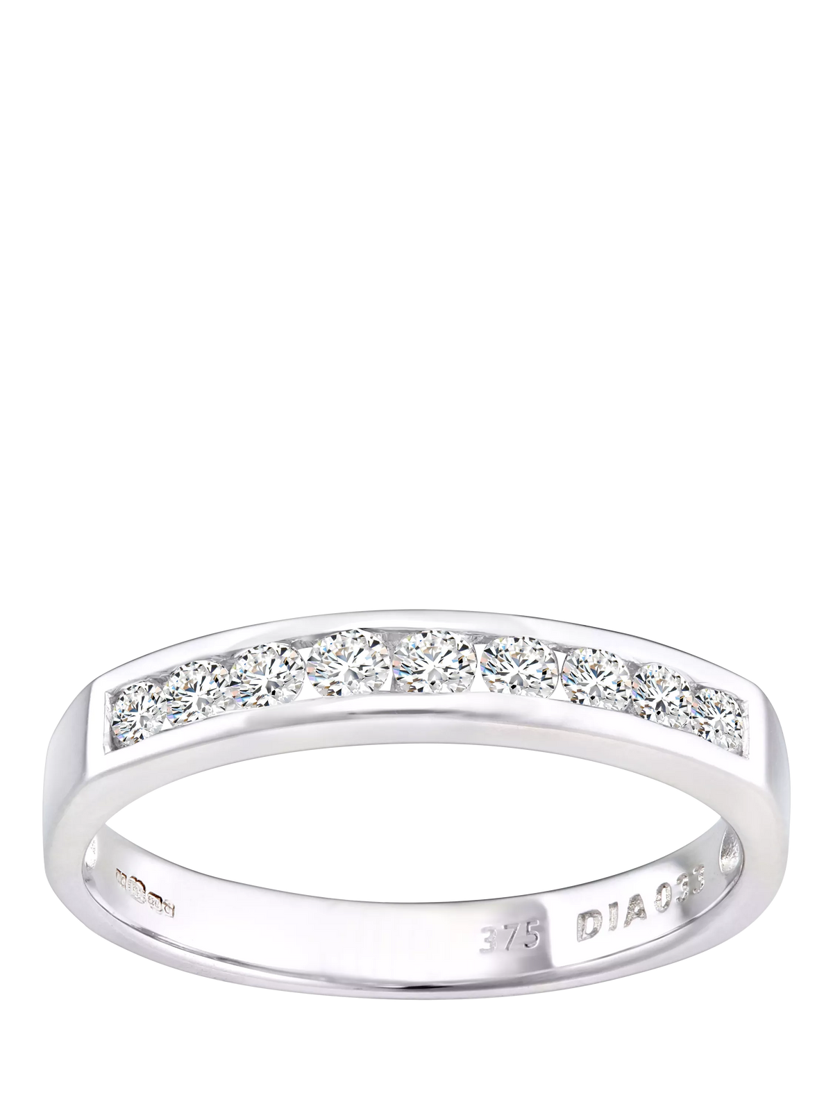 Mogul diamond eternity ring 9ct white gold 0.33 carat, imported from the UK