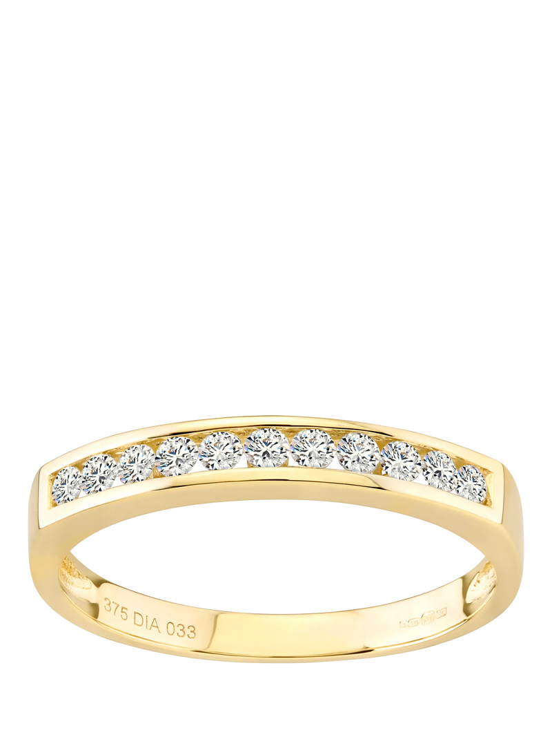 Mogul diamond eternity ring 0.33ct yellow gold - British product