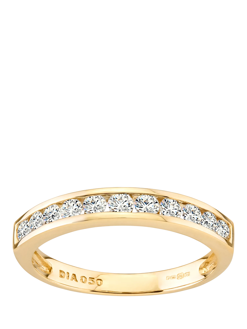 Mogul 9ct yellow gold diamond eternity ring 0.50ct, imported from the UK