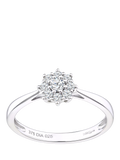 Mogul cluster diamond ring 9ct white gold - British product