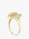 Mogul yellow gold flower cluster diamond ring 0.25ct, UK version