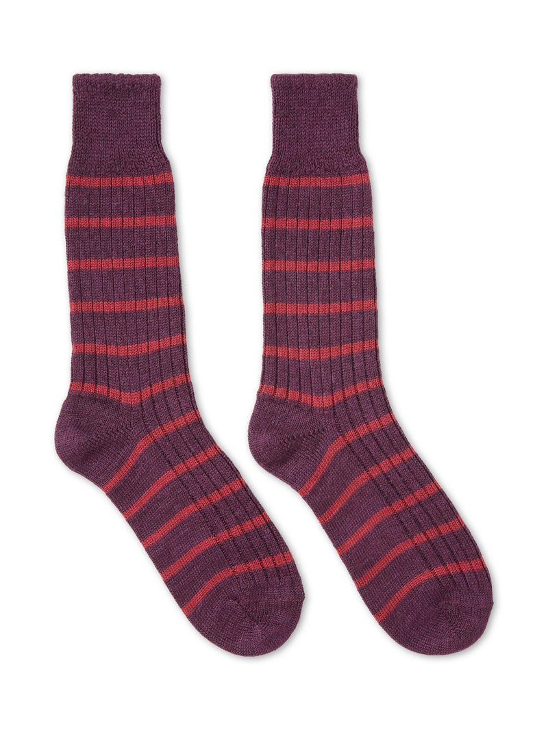 Celtic & Co. damson wool blend socks, imported from the UK