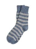Celtic & Co. stripe socks indigo, imported from the UK