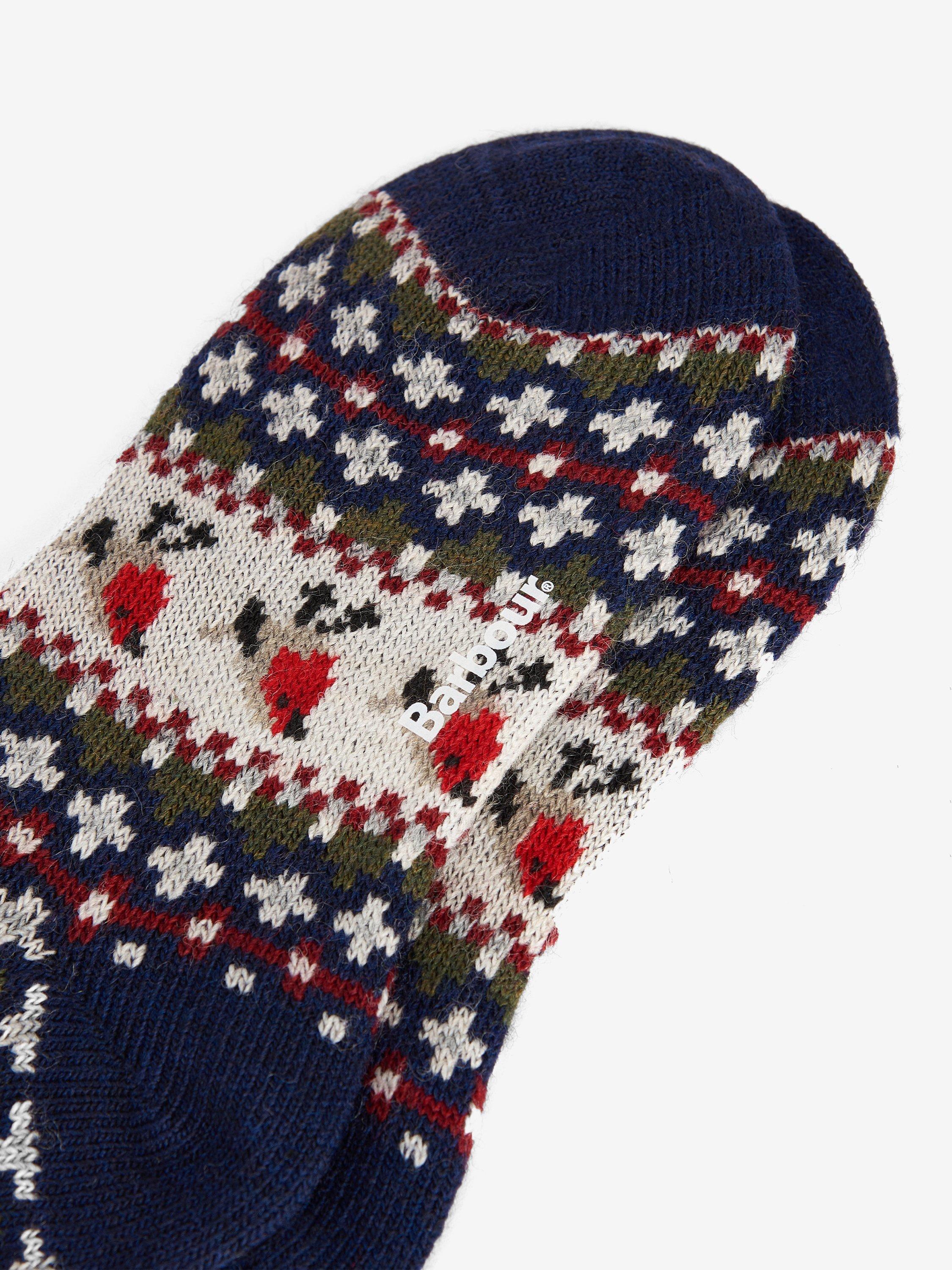 Barbour Robin Fair Isle knit socks (British brand)