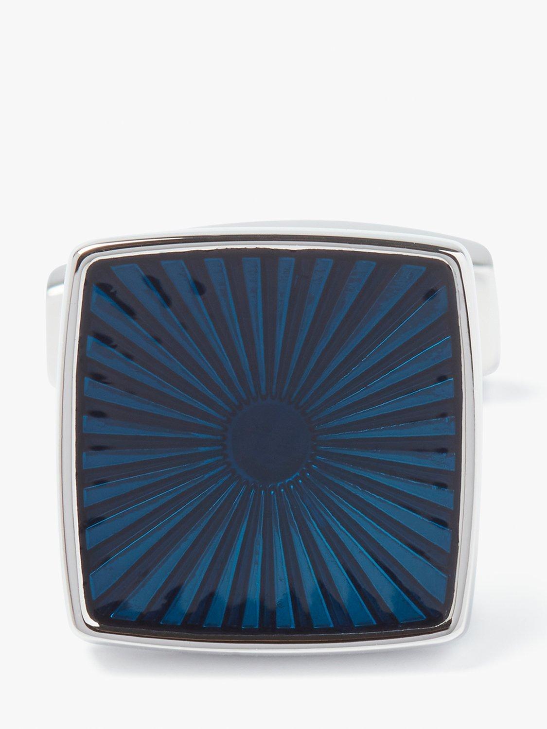 Simon Carter ray cufflinks silver blue 15mm (British brand)