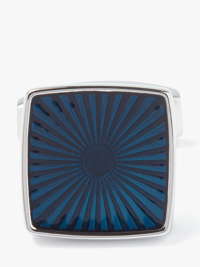 Simon Carter ray cufflinks silver blue 15mm (British brand)
