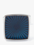 Simon Carter ray cufflinks silver blue 15mm (British brand)