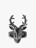 Simon Carter stag head cufflinks gunmetal - British product