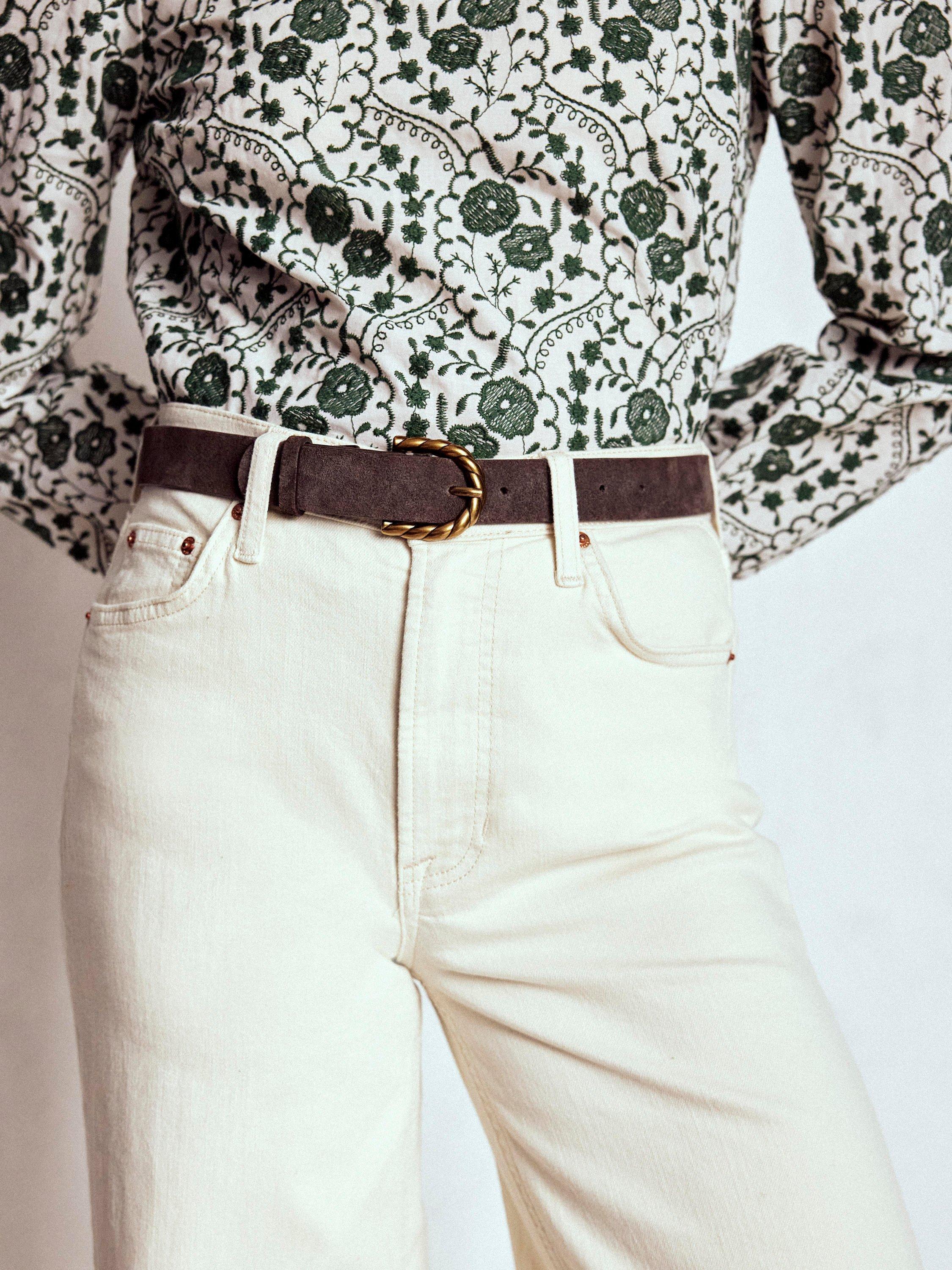 Boden suede twist buckle belt (British brand)