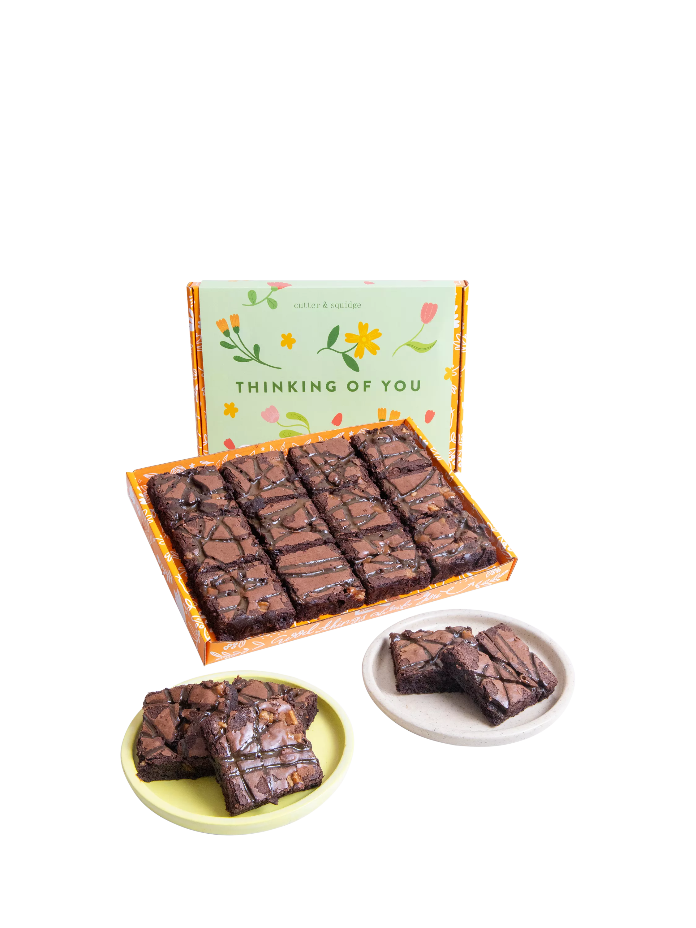 Cutter & Squidge Ultimate Fudge Brownie Box, Thinking Of You Sleeve, One Size