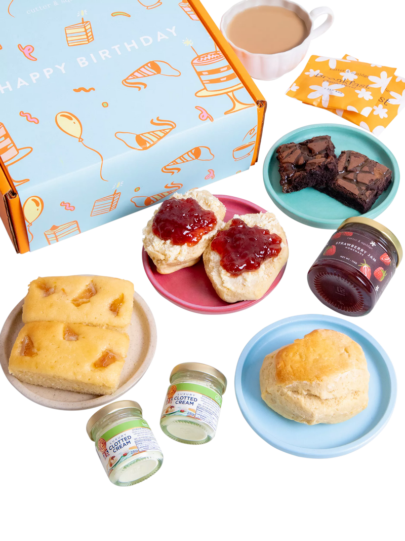 Cutter & Squidge Afternoon Tea, Happy Birthday Sleeve, One Size