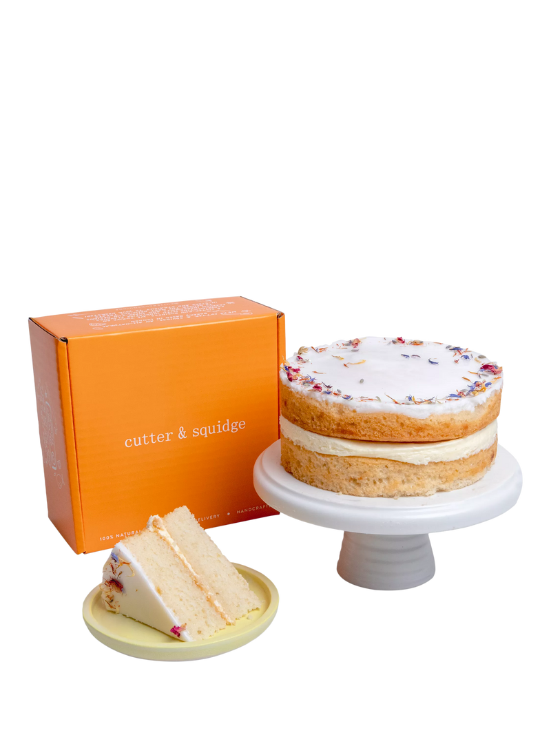 Cutter & Squidge Lemon Drizzle Sponge Cake, No Sleeve, Small