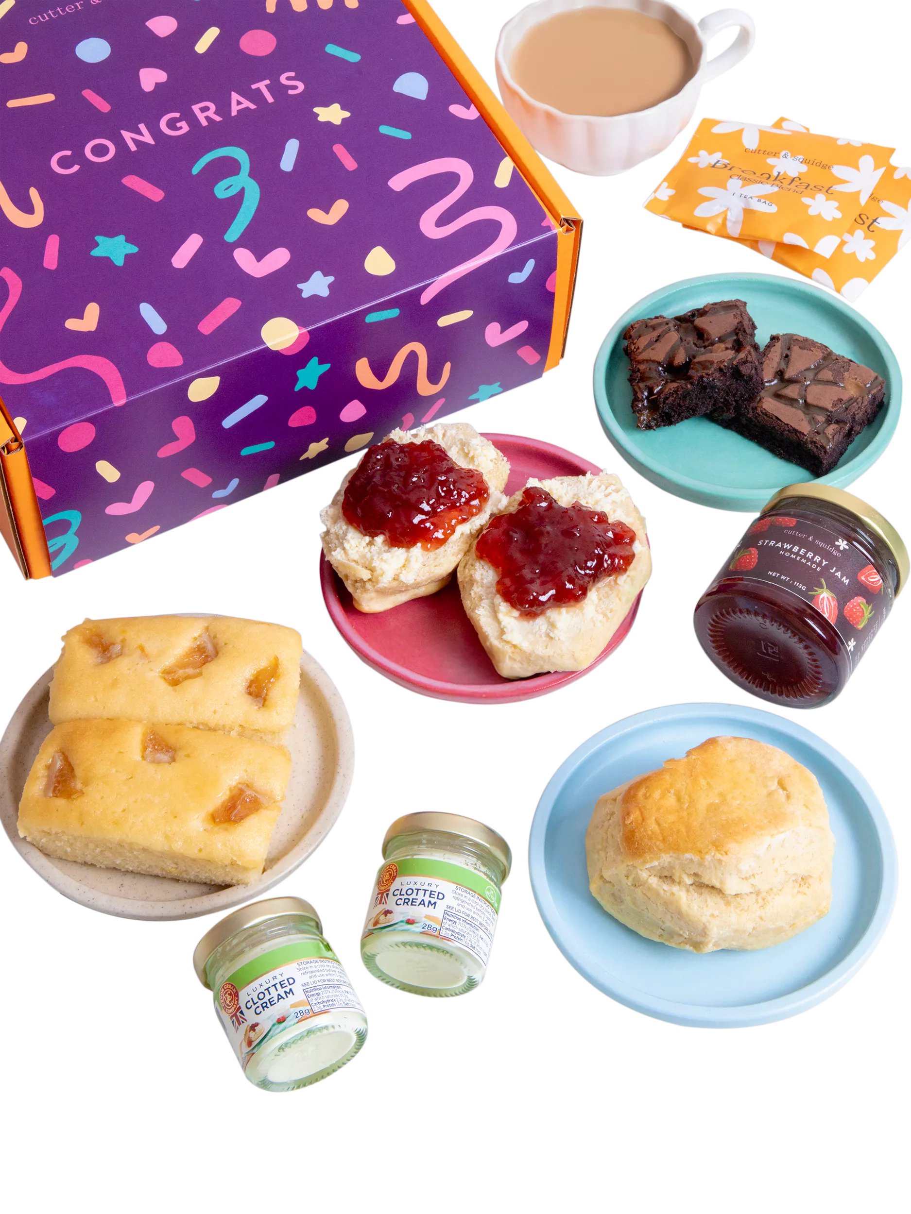 Cutter & Squidge Afternoon Tea, Congratulations Sleeve, One Size