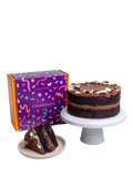 Cutter & Squidge Chocolate Fudge Caramel Cake, Congratulations Sleeve, Small