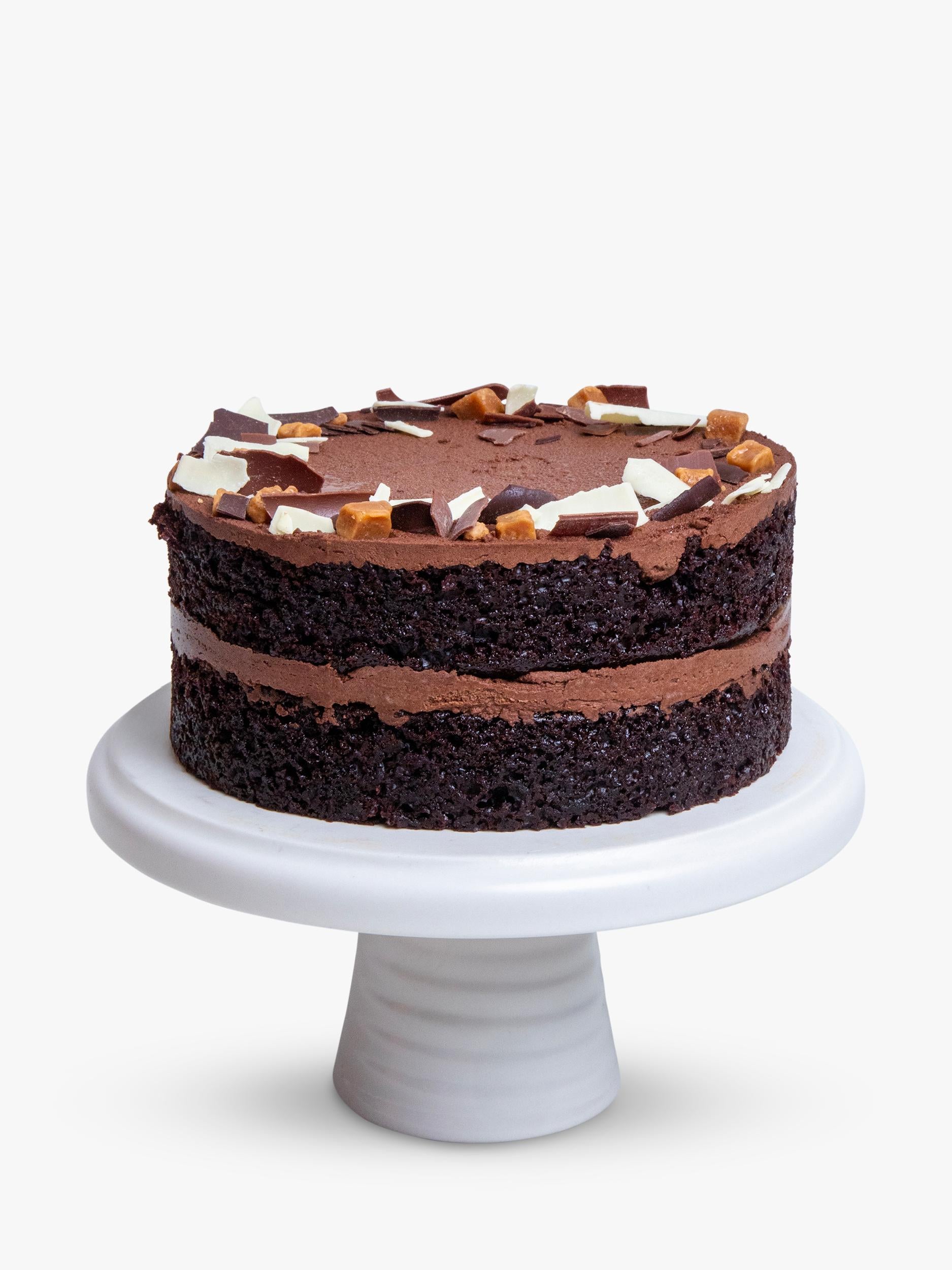 Cutter & Squidge chocolate fudge caramel cake (British brand)